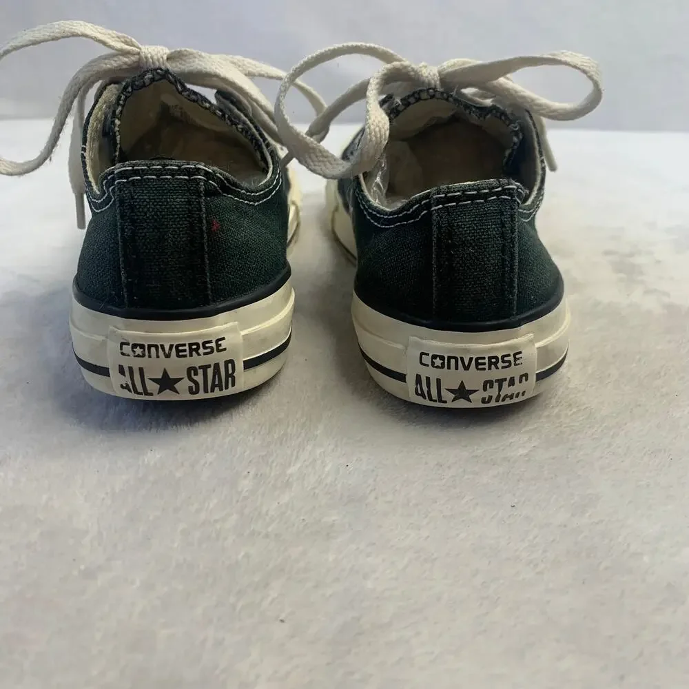 Converse Youth Sz 13.5 Black Chuck Taylor All Star Low Top Black White Sneakers